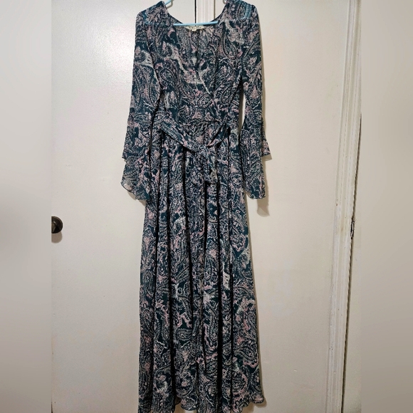 Women's Indigo Rose Dress sz L - Picture 1 of 2
